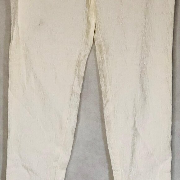 Soho apparel athleta pants white zipper rayon blend skinny stretch small READ - Picture 8 of 11
